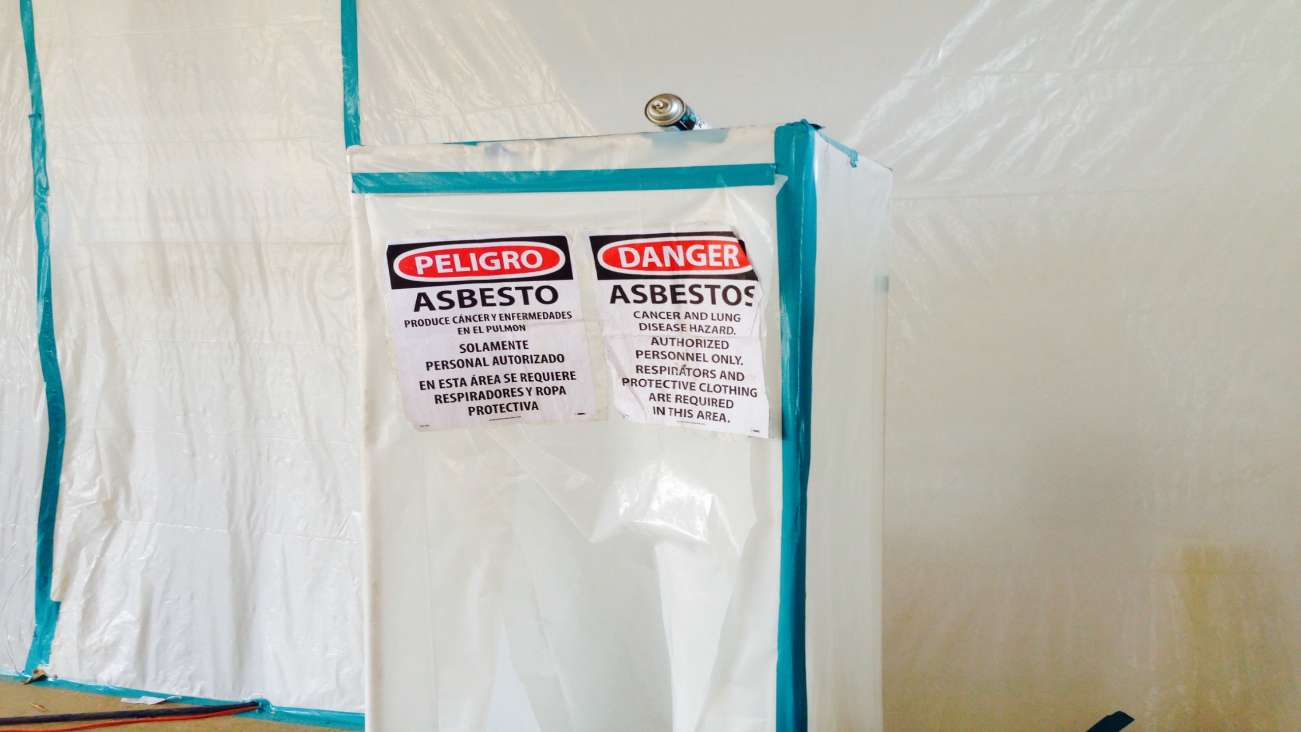 Commercial Building Asbestos Abatement Sign