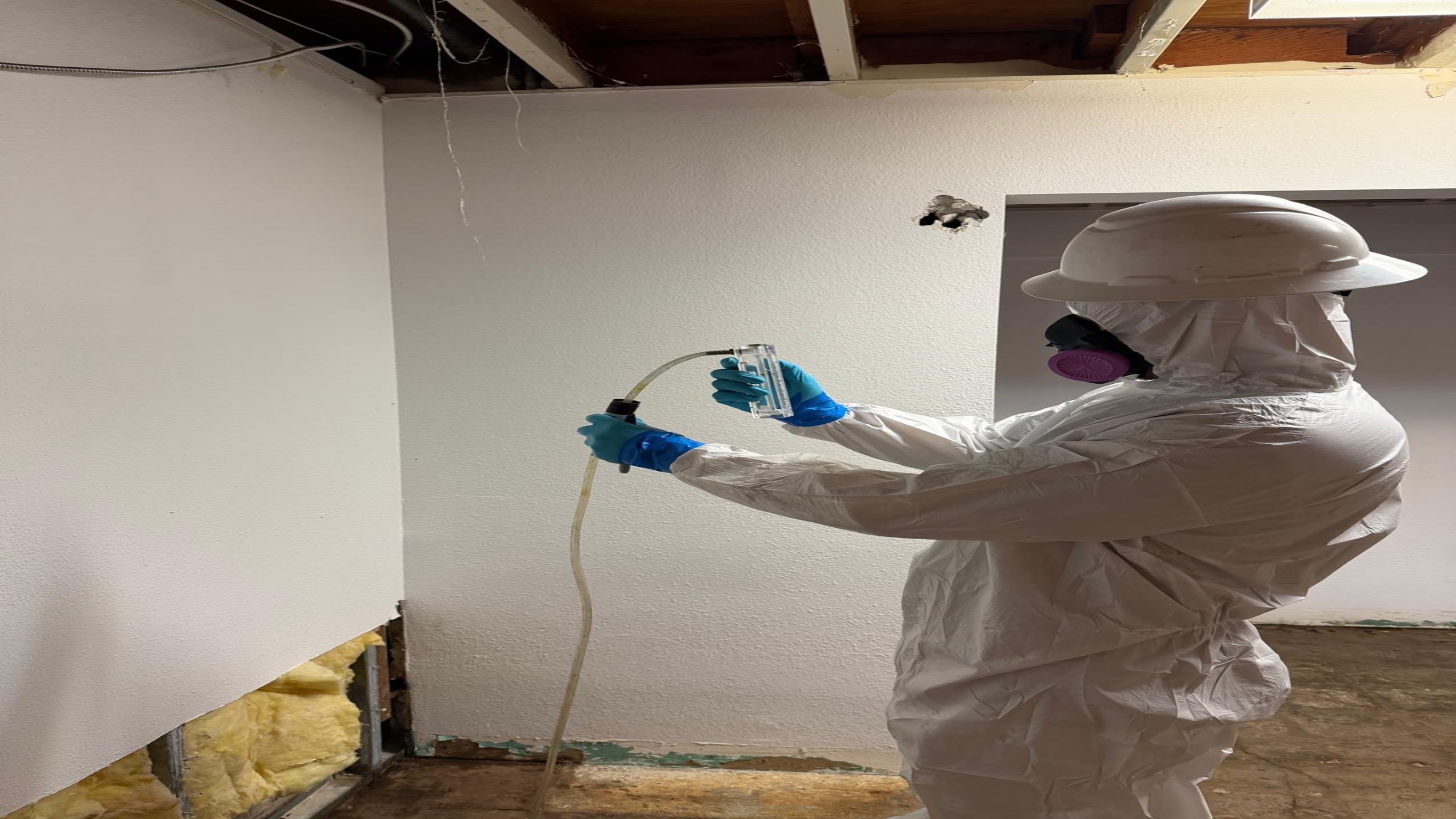 Asbestos Abatement Collecting Samples